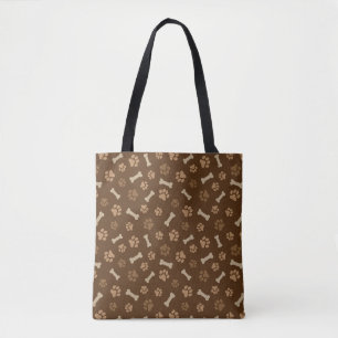 Paws & Bones – Dog Lover Pattern Tote Bag