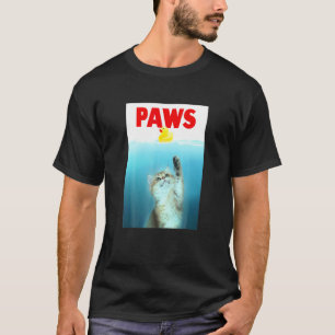 Paws Cat And Yellow Rubber Duck Cute Kitten Cat P T-Shirt