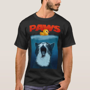 PAWS Cat And Yellow Rubber Duck Cute Kitten Cat T-Shirt