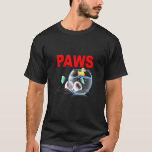 Paws Cat And Yellow Rubber Duck Cute Kitten Parod T-Shirt