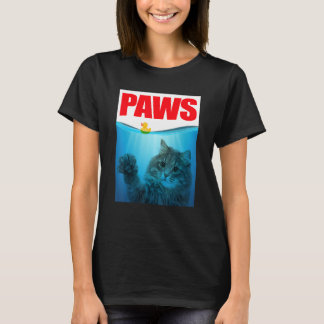 PAWS Cat And Yellow Rubber Duck T-Shirt