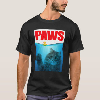 PAWS Cat And Yellow Rubber Duck T-Shirt