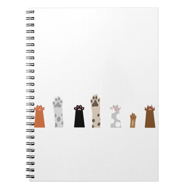 Paws Cat Dog Playful Cute Animal Comic Drawing Notebook (Front)