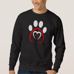 Paws Cat Heart Valentines Day For Women Family Mat Sweatshirt