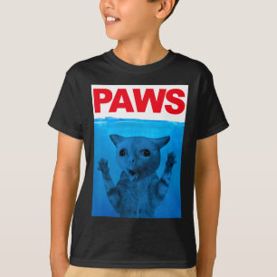 Paws Cat Meme Humour Funny Kitty Lover Funny Cats T-Shirt