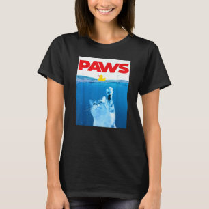 Paws Cat & Yellow Rubber Duck Cute Kitten Cat Par T-Shirt