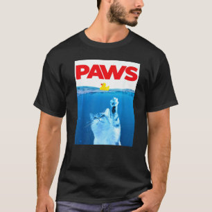 Paws Cat & Yellow Rubber Duck Cute Kitten Cat Par T-Shirt