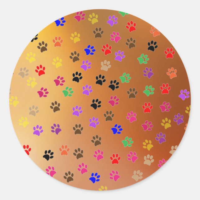 Paws Classic Round Sticker (Front)