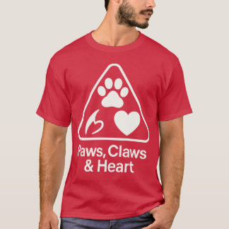 Paws Claws Heart funny T-Shirt