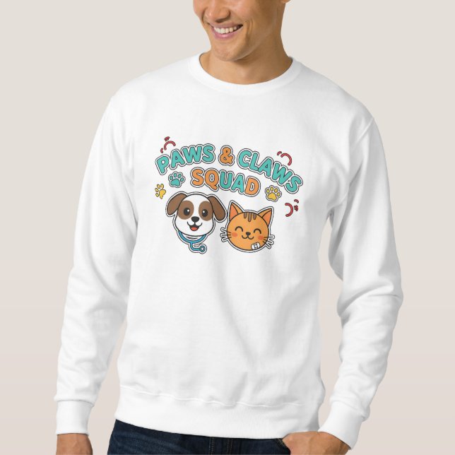 Paws & Claws Squad – Funny Veterinarian Team Shirt (Front)