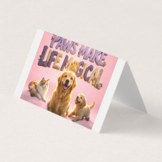Paws,Cute Dog Cat Puppy Pet Lover Business Card