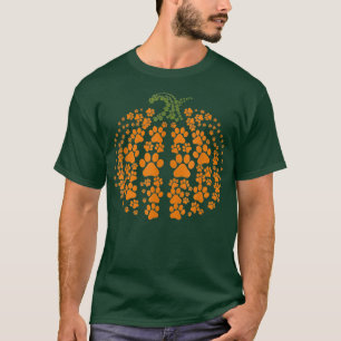 Paws Dog and Cat Pumpkin Funny and Cute Pet Lovers T-Shirt