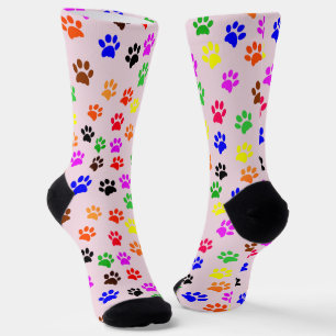 Paws Dog Lover Cat Lover Cat Mum Pet Girly Pink Socks