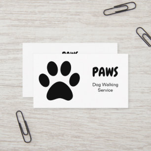 Paws Dog Walking Business Card