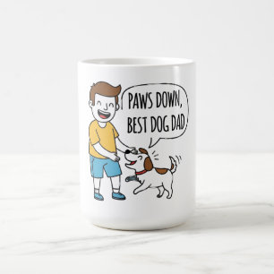 Paws Down, Best Dog Dad Father's Day Coffee Mug