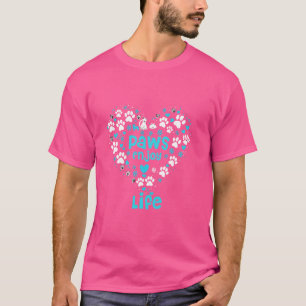 Paws & Enjoy Life Dogs Animal Lover T-Shirt