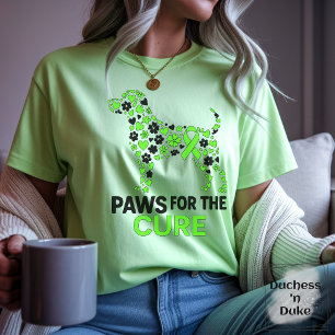 Paws for a Cure Blood Cancer Lymphoma Awareness T-Shirt