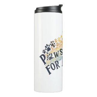 Paws for All – Rainbow Paw Print Unity  Thermal Tumbler