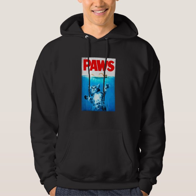 Paws For Cat And Shark Hoodie (Front)