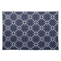 Paws-for-Décor Cloth Placemat (Midnight/White)
