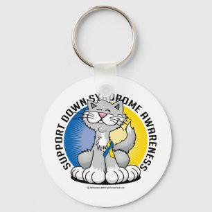 Paws for Down Syndrome Cat Key Ring