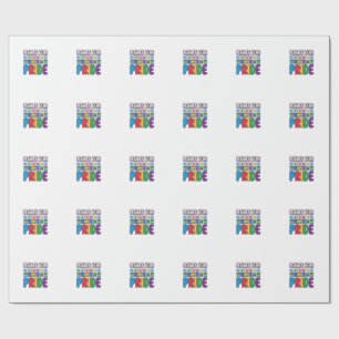Paws for Pride Rainbow Paw Print Pet Lover Shirt_1 Wrapping Paper