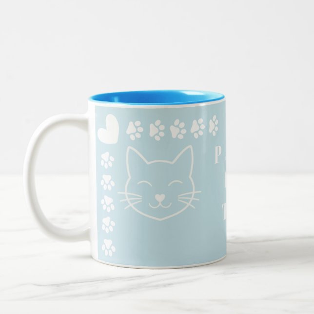 Paws for Tea Two-Tone Coffee Mug (Left)