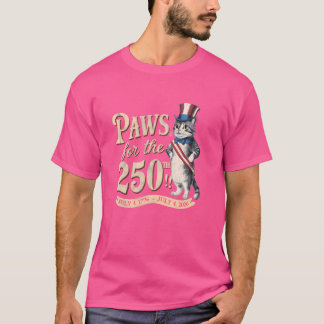 Paws For The 250th Cat Lover America 250th Birthda T-Shirt