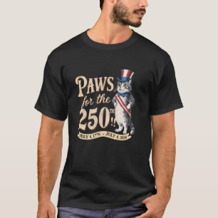 Paws For The 250th Cat Lover America 250th Birthda T-Shirt