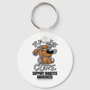 Paws for the Diabetes Dog Key Ring