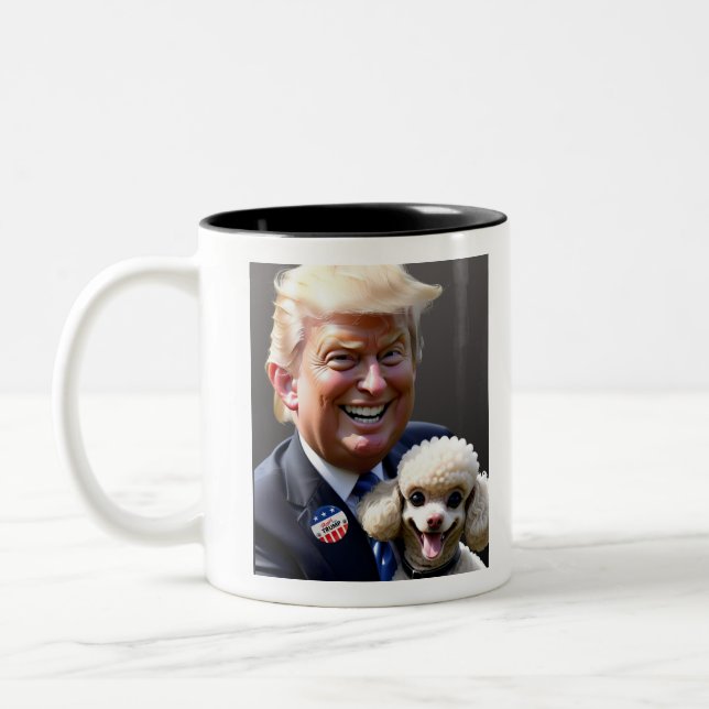 Paws For Trump MAGA & Dog Coffee Mug "Trump 2024" (Left)