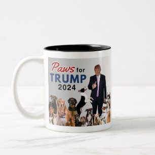 "Paws For Trump" Two-Tone Coffee Mug Trump 2024