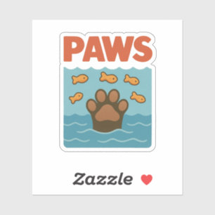 PAWS Funny Parody Retro Design