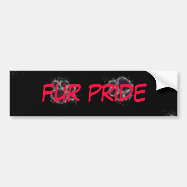paws, fur pride bumper sticker (Front)