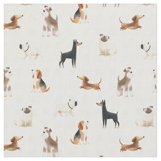 Paws Gingham Fabric (Close Up)