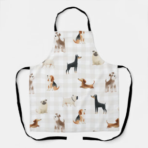 Paws Gingham lovely dogs Apron