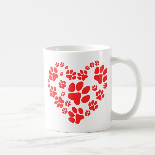 Paws Heart Coffee Mug (Right)