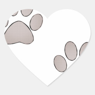 Paws Heart Sticker