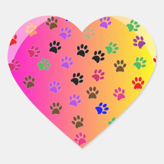 Paws Heart Sticker (Front)