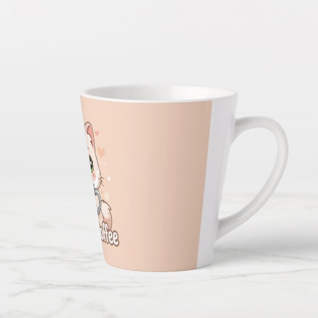 Paws, Hearts, & Hot Coffee: The Kawaii Kitty's Latte Mug (Right)
