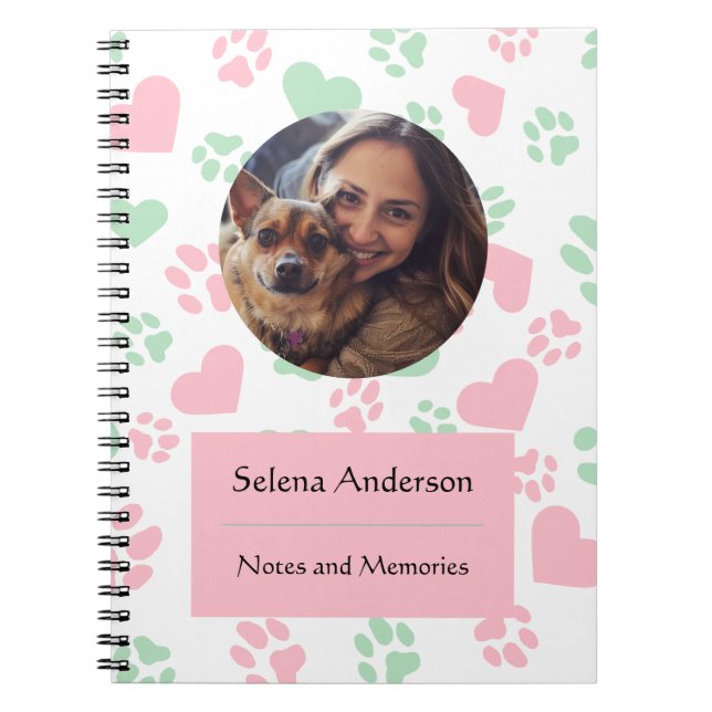 Paws & Hearts: Personalised Notebook (Front)