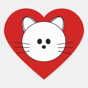 Paws Here Heart Sticker "Kitty"