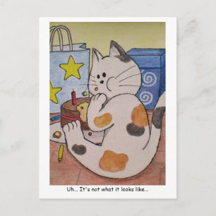 Paws Here Postcard "Oops"