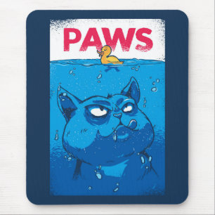 Paws Horror Movie Poster Spoof Mouse Mat