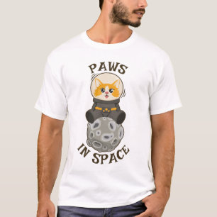 Paws in space Cat Astronaut Cosmic animal T-Shirt