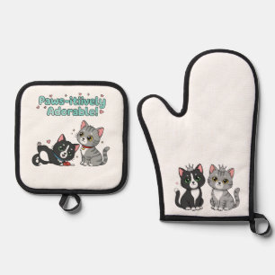 Paws-itiively Adorable! Oven Mitt & Pot Holder Set
