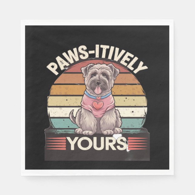 Paws-itively Yours Dog Napkin (Front)