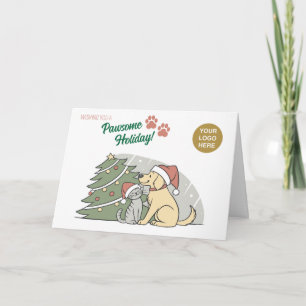 Paws & Joy Pet Care Christmas Greeting Card