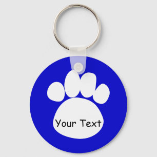 Paws Key Chain Blue