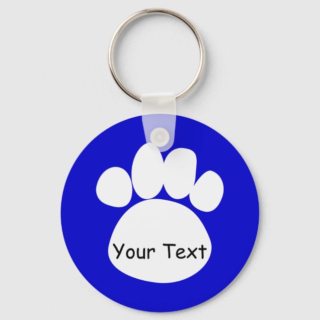 Paws Key Chain Blue (Front)